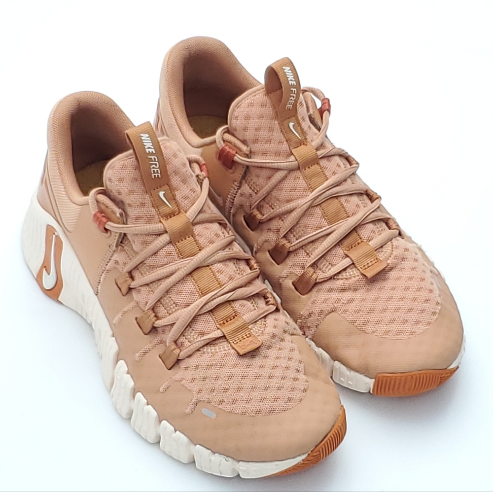 NIKE Free Metcon 5 Sneakers Amber Brown/Orange Athletic Confy Shoes Womens 10.5